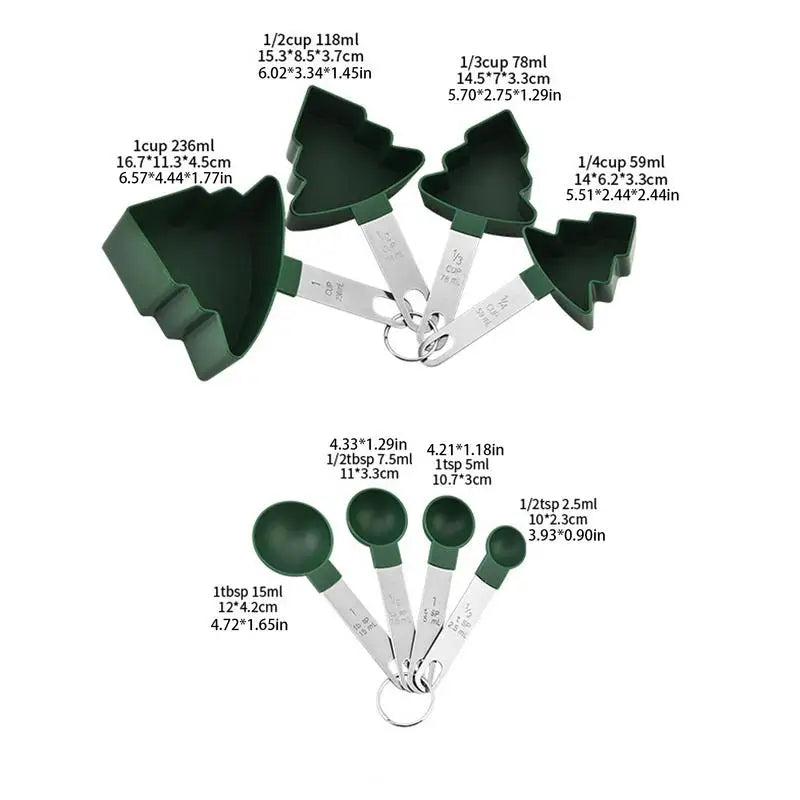 Küchen-Messbecher & Löffel Set 8-teilig