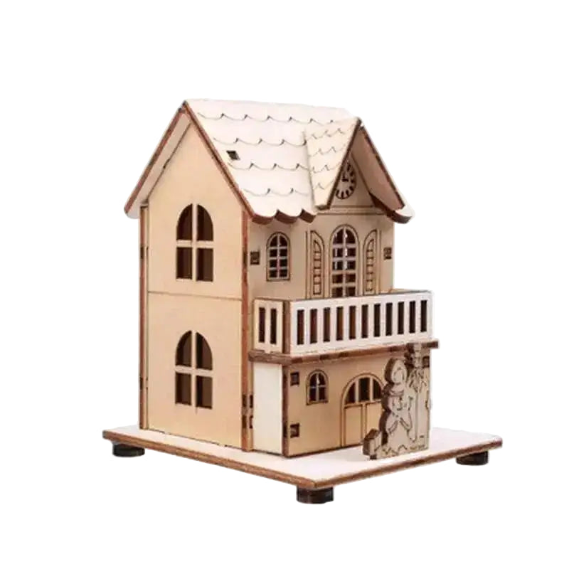 LED Weihnachts-Holzhaus