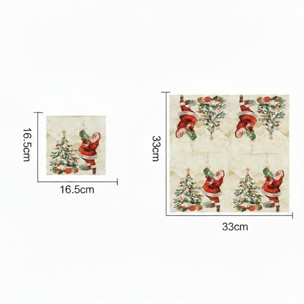 Servietten mit Weihnachtsmann