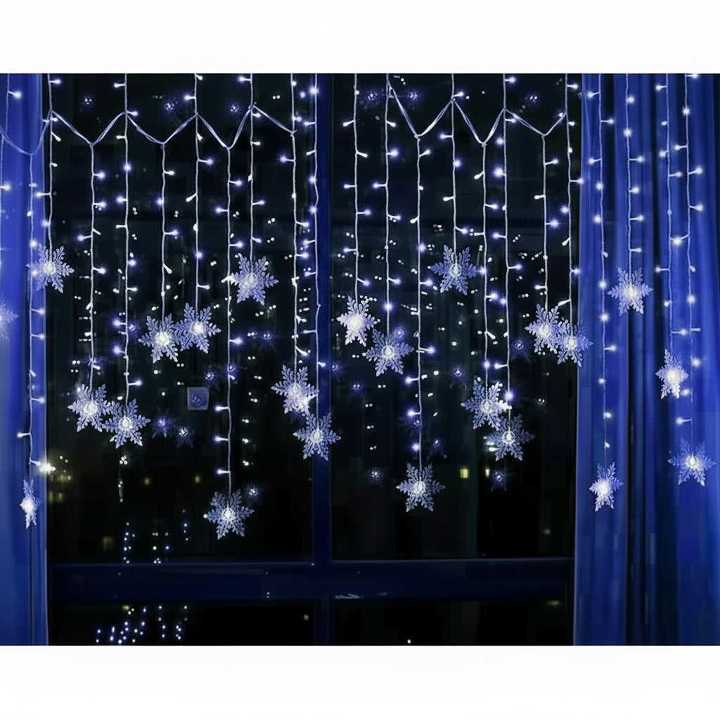 LED-Schneeflocken-Lichterkette