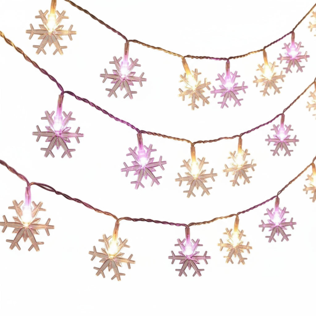 LED Schneeflocken-Lichterkette