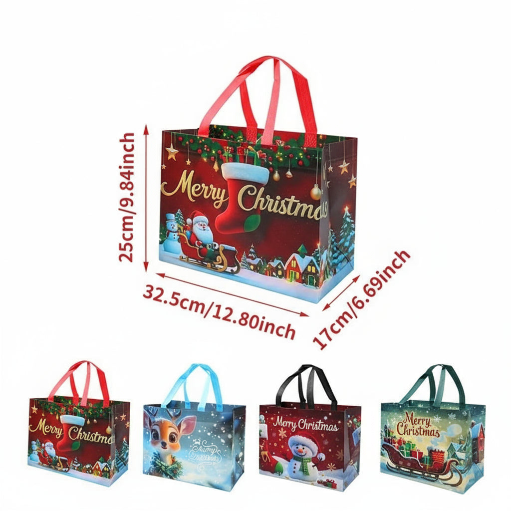 4er-Set Weihnachts-Geschenktaschen