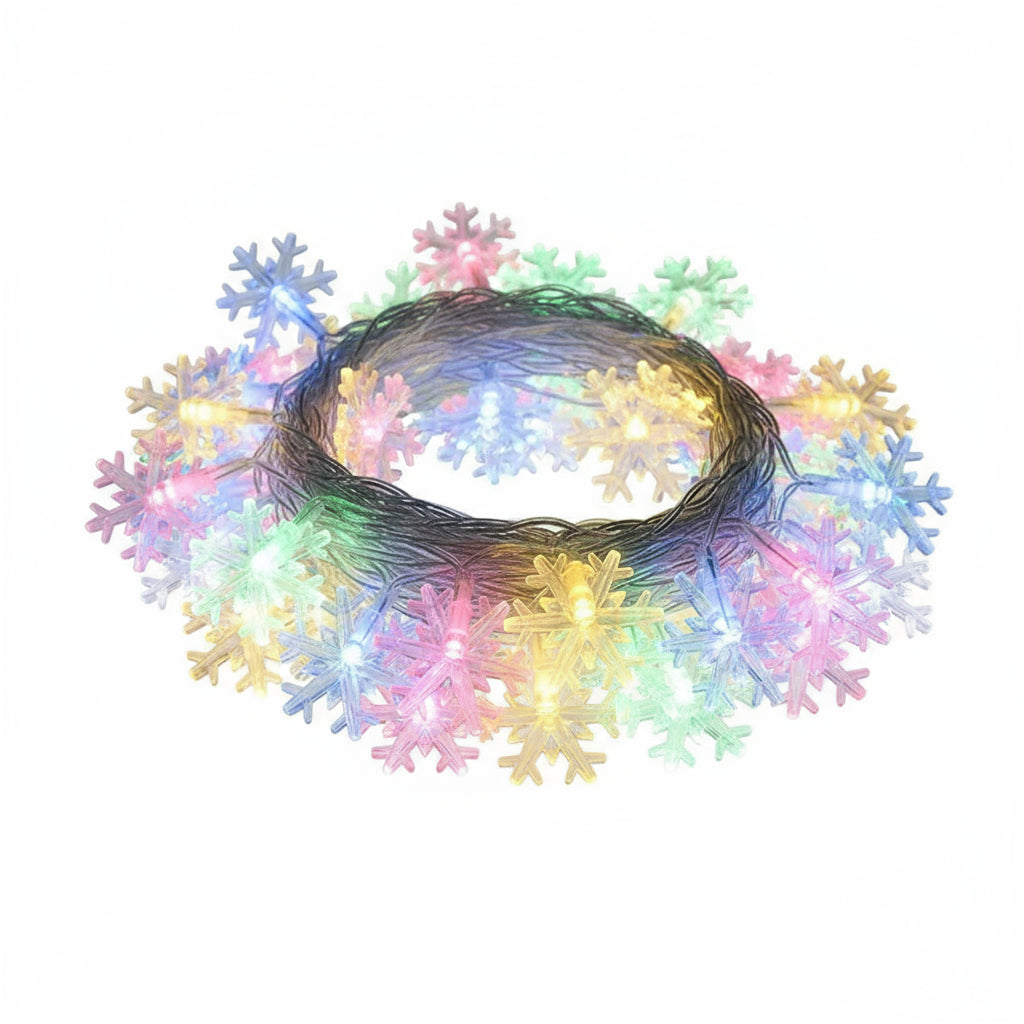 LED Schneeflocken-Lichterkette