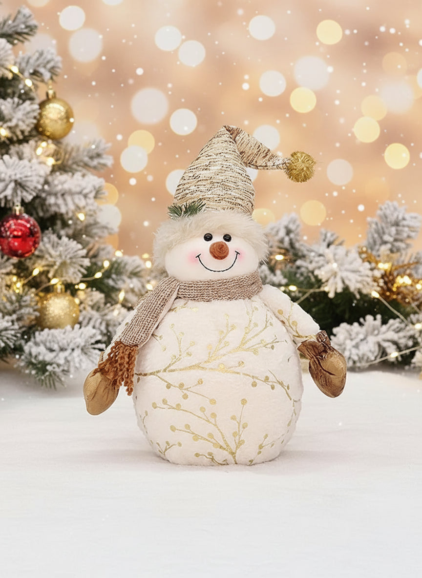 Weihnachts-Schneemann Plüschfigur