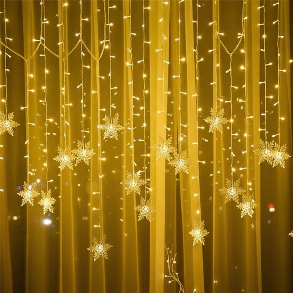 LED-Schneeflocken-Lichterkette