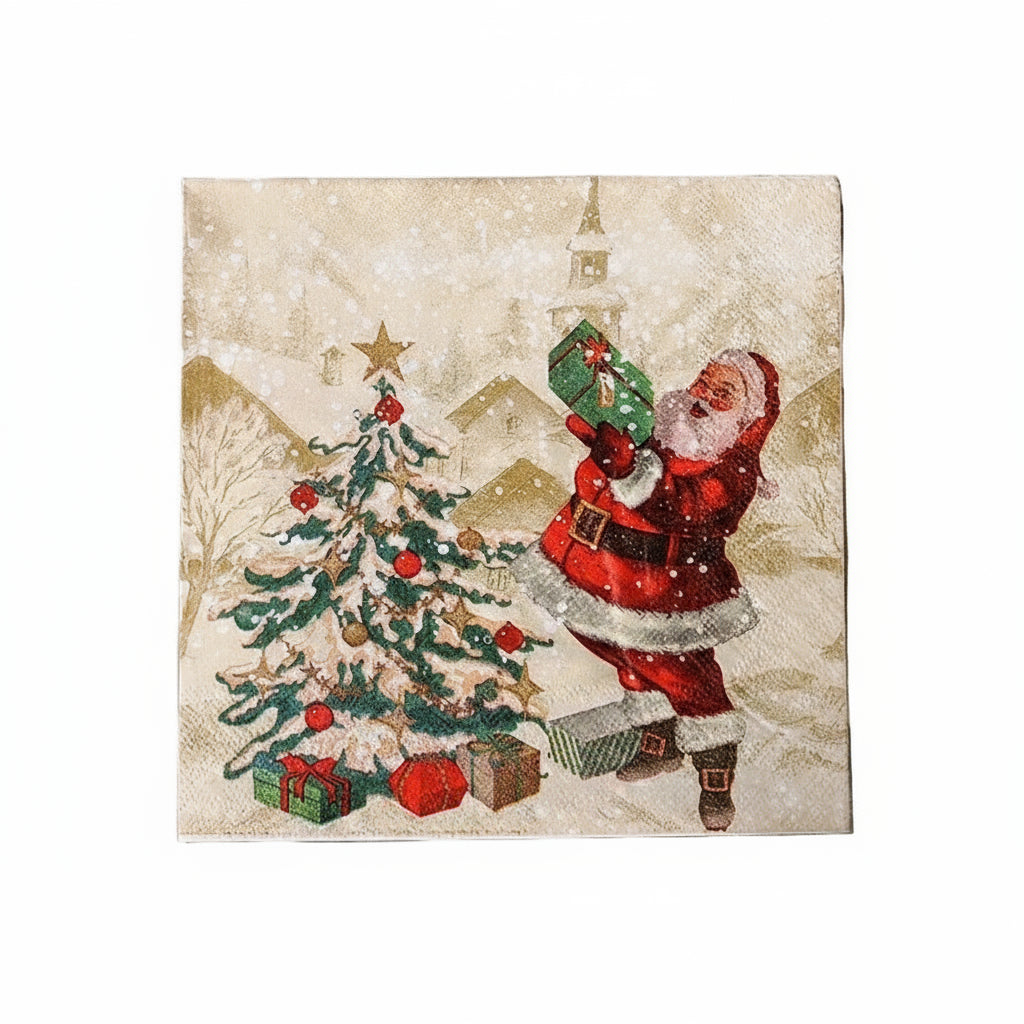 Servietten mit Weihnachtsmann