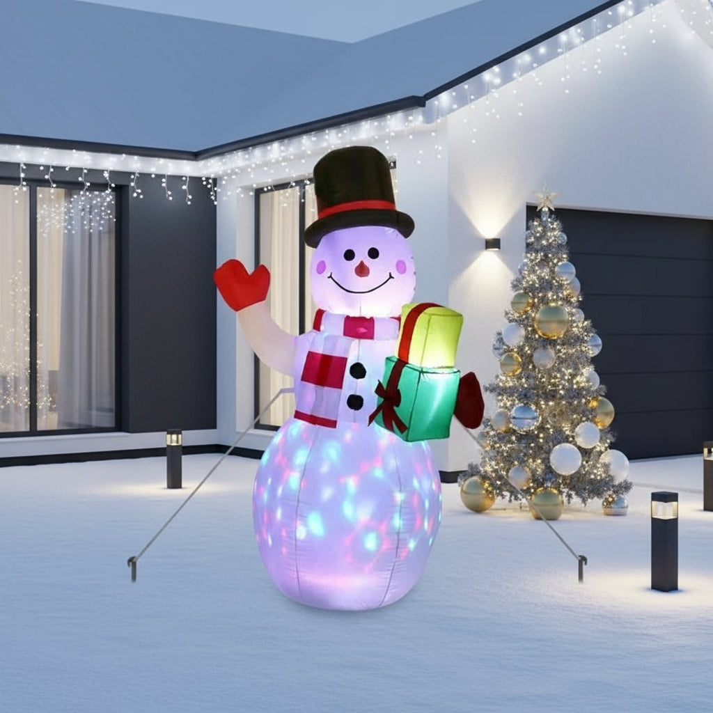 Aufblasbarer Schneemann 1,5 m mit LED Licht