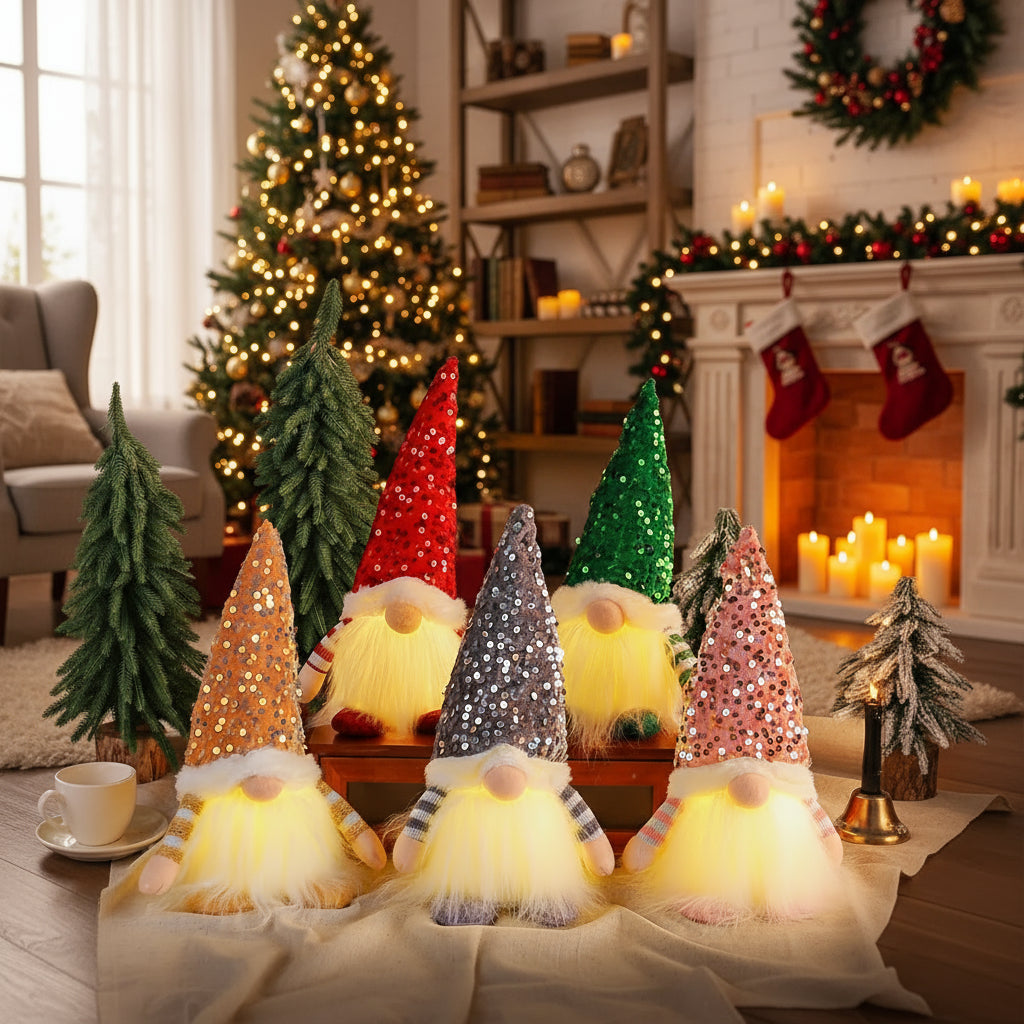 Weihnachtszwerg Glitzermütze