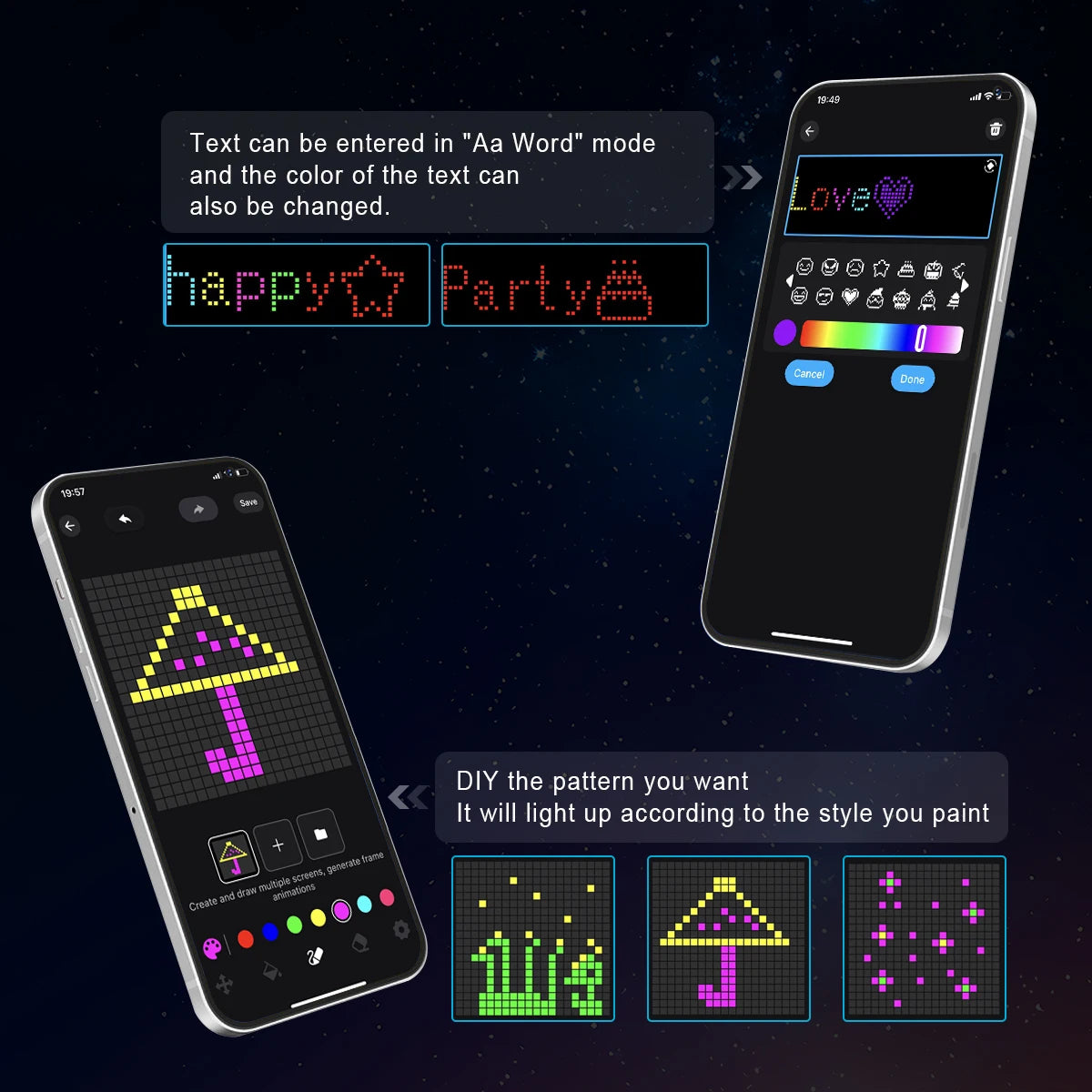 Smart LED Lichterkette Farbwechsel, APP-Steuerung